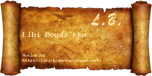 Libi Bogárka névjegykártya